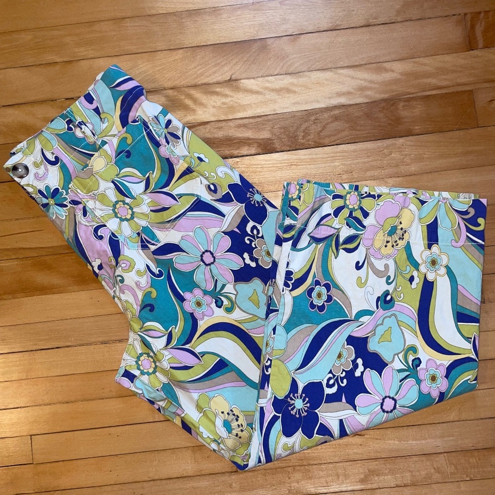 Anthropologie Maeve Colette Cropped Spring Floral Print